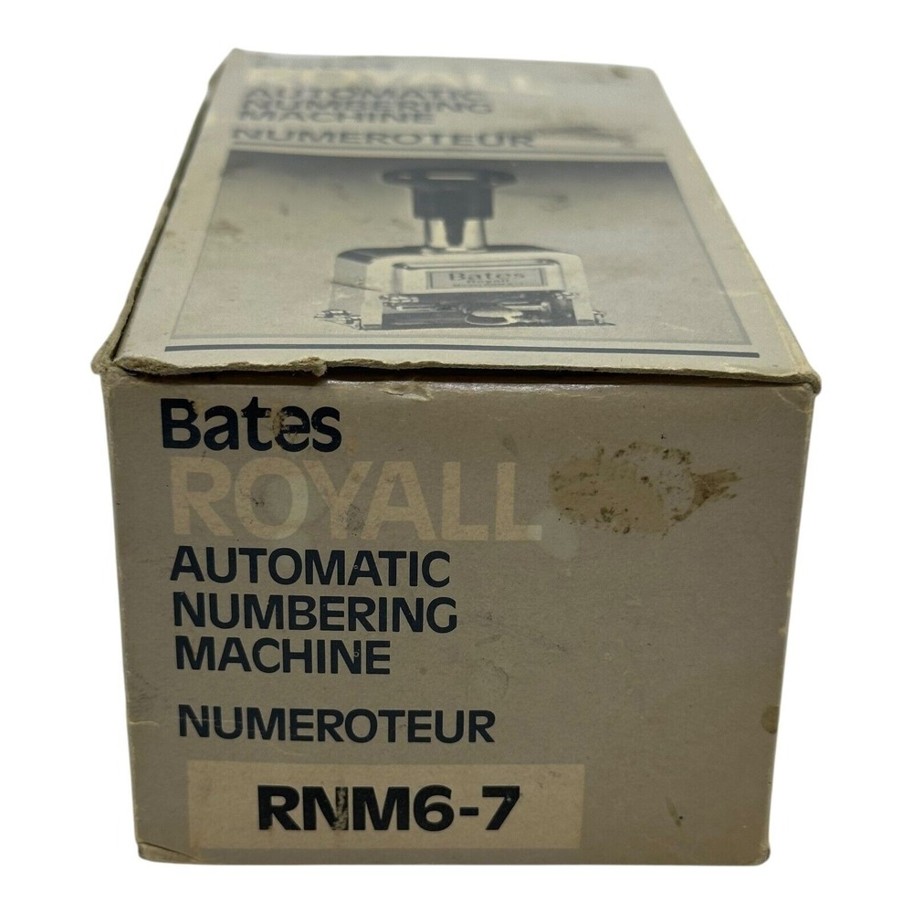 Bates Royall Automatic Numbering Machine Model RNM 6-7 Vintage Metal Stamper - Picture 7 of 12